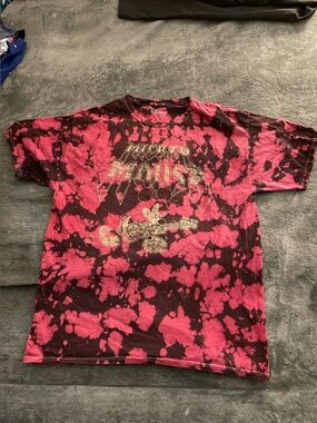 Disney Mickey Mouse Tie-Dye Tee - Pink & Black